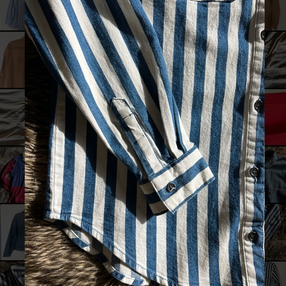 Striped Button up shirt (denim) - Picture 3 of 8